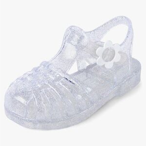 The Children's Place clear, sparkly Jelly Fisherman Sandals, Size 9